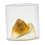 Maxbell Creative Mountain Style Wine Glass Tea Cup for Entertaining Dining Man Gifts Gold Mountain