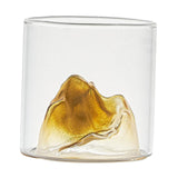 Maxbell Creative Mountain Style Wine Glass Tea Cup for Entertaining Dining Man Gifts Gold Mountain