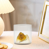 Maxbell Creative Mountain Style Wine Glass Tea Cup for Entertaining Dining Man Gifts Gold Mountain