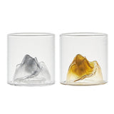 Maxbell Creative Mountain Style Wine Glass Tea Cup for Entertaining Dining Man Gifts Gold Mountain