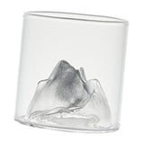 Maxbell Creative Mountain Style Wine Glass Tea Cup for Entertaining Dining Man Gifts Silver Mountain