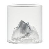 Maxbell Creative Mountain Style Wine Glass Tea Cup for Entertaining Dining Man Gifts Silver Mountain