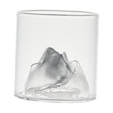 Maxbell Creative Mountain Style Wine Glass Tea Cup for Entertaining Dining Man Gifts Silver Mountain