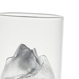 Maxbell Creative Mountain Style Wine Glass Tea Cup for Entertaining Dining Man Gifts Silver Mountain