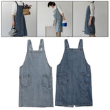 Maxbell Workshop Apron Heavy Duty Free Size for Gardening Barbecue Fathers Day Gift Light Blue