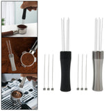 Maxbell Metal Espresso Stirrer Hand Tamper Espresso Tamper for Cafe Black