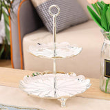 Maxbell 2 Tiered Cake Stand Cupcake Stand Tower Serving Tray Polished Elegant