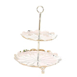 Maxbell 2 Tiered Cake Stand Cupcake Stand Tower Serving Tray Polished Elegant