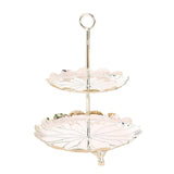 Maxbell 2 Tiered Cake Stand Cupcake Stand Tower Serving Tray Polished Elegant