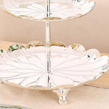 Maxbell 2 Tiered Cake Stand Cupcake Stand Tower Serving Tray Polished Elegant