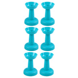 Maxbell 6 Pieces Multipurpose Ice Cream Holder Round Reusable for Countertop Parties Blue