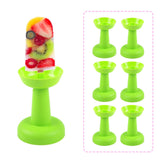 Maxbell 6 Pieces Multipurpose Ice Cream Holder Round Reusable for Countertop Parties Green
