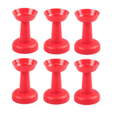 Maxbell 6 Pieces Multipurpose Ice Cream Holder Round Reusable for Countertop Parties Red