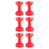 Maxbell 6 Pieces Multipurpose Ice Cream Holder Round Reusable for Countertop Parties Red