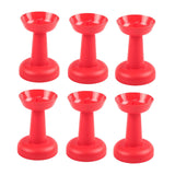 Maxbell 6 Pieces Multipurpose Ice Cream Holder Round Reusable for Countertop Parties Red