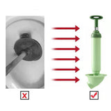 Maxbell Toilet Air Plunger Accessories for Household Toilet Sewer Dredging Plunger Green