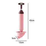 Maxbell Toilet Air Plunger Accessories for Household Toilet Sewer Dredging Plunger Pink
