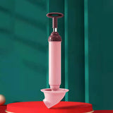 Maxbell Toilet Air Plunger Accessories for Household Toilet Sewer Dredging Plunger Pink