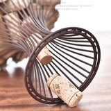 Maxbell Cork Container Table Cork Container Iron Basket for Decoration