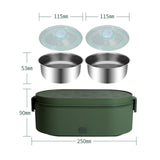 Maxbell Lunch Box Electric Heated Lunch Boxes Food Warmer for Office Travel Green