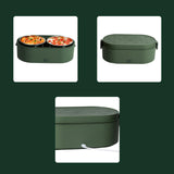 Maxbell Lunch Box Electric Heated Lunch Boxes Food Warmer for Office Travel Green