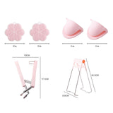 Maxbell 4 Pieces Hot Plate Gripper Set for Cooking Moving Hot Plate or Bowls Pot Pink