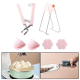 Maxbell 4 Pieces Hot Plate Gripper Set for Cooking Moving Hot Plate or Bowls Pot Pink