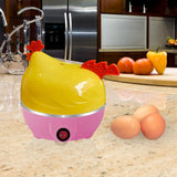 Maxbell Electric Egg Cooker with Automatic Shut Off Egg Boiler for Home Pink
