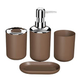 Maxbell 4 Pieces Bathroom Accessories Set Vanity Organizer for Apartment Hotels