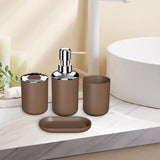 Maxbell 4 Pieces Bathroom Accessories Set Vanity Organizer for Apartment Hotels