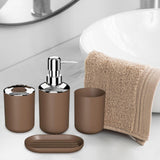 Maxbell 4 Pieces Bathroom Accessories Set Vanity Organizer for Apartment Hotels