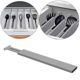 Maxbell Spring Loaded Kitchen Utensil Drawer Organiser for Bedroom Desk Clothes 56cmx6cmx1.5cm