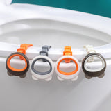 Maxbell Toilet Seat Lifter Cover Lid Handle Resusable for Travel Restaurant Orange White