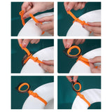 Maxbell Toilet Seat Lifter Cover Lid Handle Resusable for Travel Restaurant Orange White