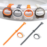 Maxbell Toilet Seat Lifter Cover Lid Handle Resusable for Travel Restaurant Orange White