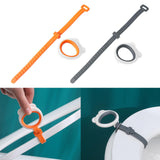 Maxbell Toilet Seat Lifter Cover Lid Handle Resusable for Travel Restaurant Orange White