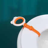 Maxbell Toilet Seat Lifter Cover Lid Handle Resusable for Travel Restaurant Orange White