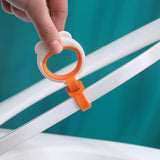 Maxbell Toilet Seat Lifter Cover Lid Handle Resusable for Travel Restaurant Orange White