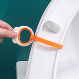 Maxbell Toilet Seat Lifter Cover Lid Handle Resusable for Travel Restaurant Orange White