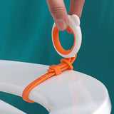 Maxbell Toilet Seat Lifter Cover Lid Handle Resusable for Travel Restaurant Orange White