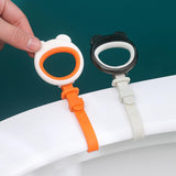 Maxbell Toilet Seat Lifter Cover Lid Handle Resusable for Travel Restaurant Grey White