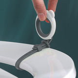 Maxbell Toilet Seat Lifter Cover Lid Handle Resusable for Travel Restaurant Grey White