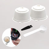 Maxbell 2 Pieces Coffee Filters Easy to Clean DIY Spoon Brush for White