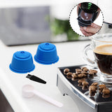 Maxbell 2 Pieces Coffee Filters Easy to Clean DIY Spoon Brush for Blue