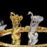 Maxbell Dessert Spoon Set with 6Pcs Spoons for Ice Cream Golden