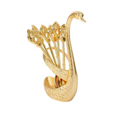 Maxbell Dessert Spoon Set with 6Pcs Spoons for Ice Cream Golden
