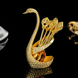 Maxbell Dessert Spoon Set with 6Pcs Spoons for Ice Cream Golden