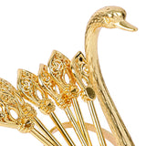 Maxbell Dessert Spoon Set with 6Pcs Spoons for Ice Cream Golden