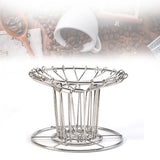 Maxbell Stainless Steel Foldable Coffee Dripper Filters Rack Professional Accessory Silver