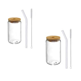 Maxbell Bubble Tea Cup Beer Glasses with Lid and Straw for Cocktail Whisky 350ml